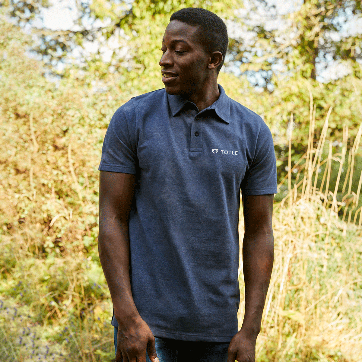 Neutral Recycled Cotton Polo