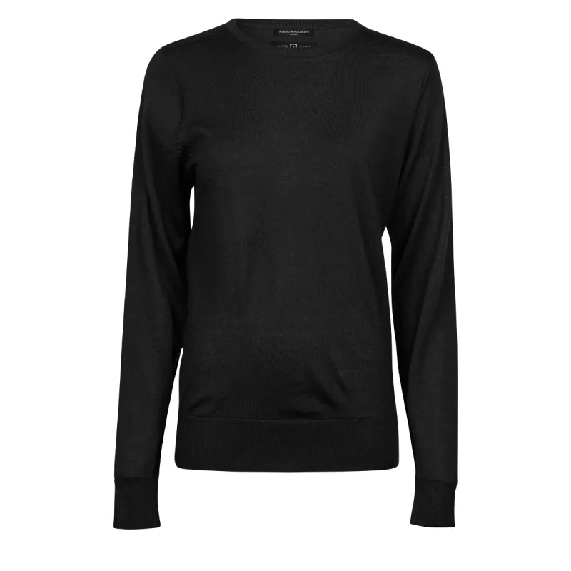 Stickad Crew Neck Dam