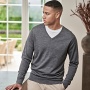 Stickad V-Neck Herr