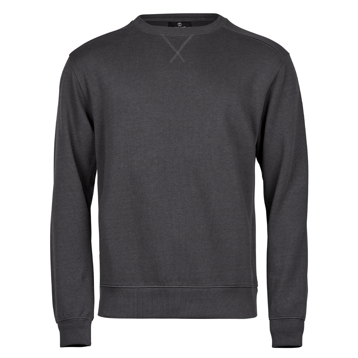 Ribbed interlock crew neck 
