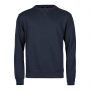 Ribbed interlock crew neck 
