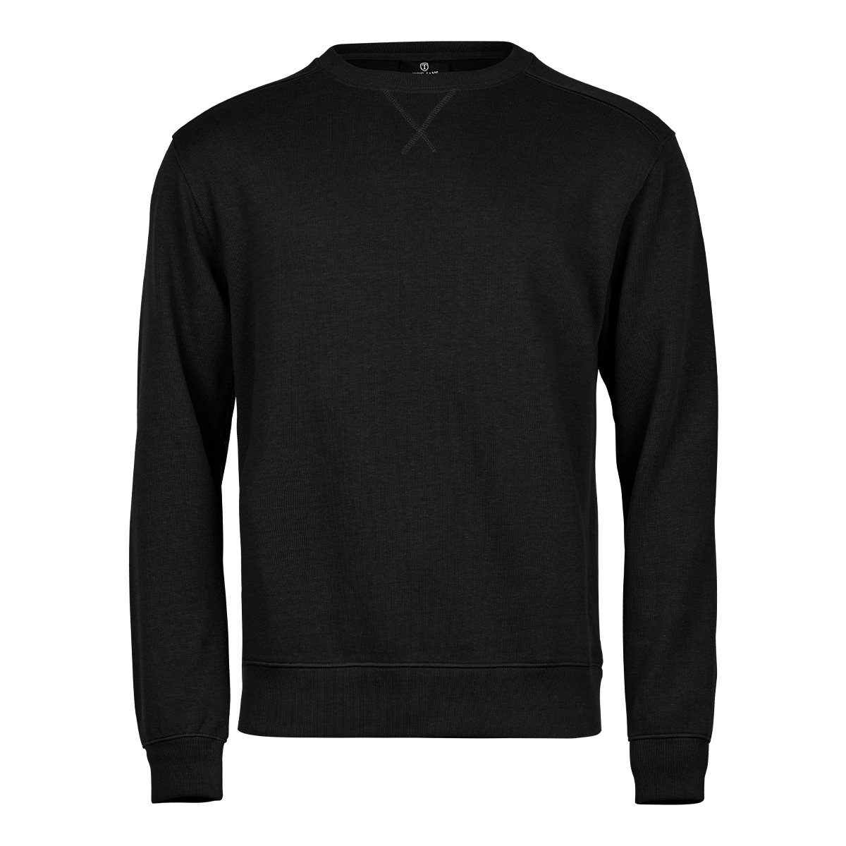 Ribbed interlock crew neck 