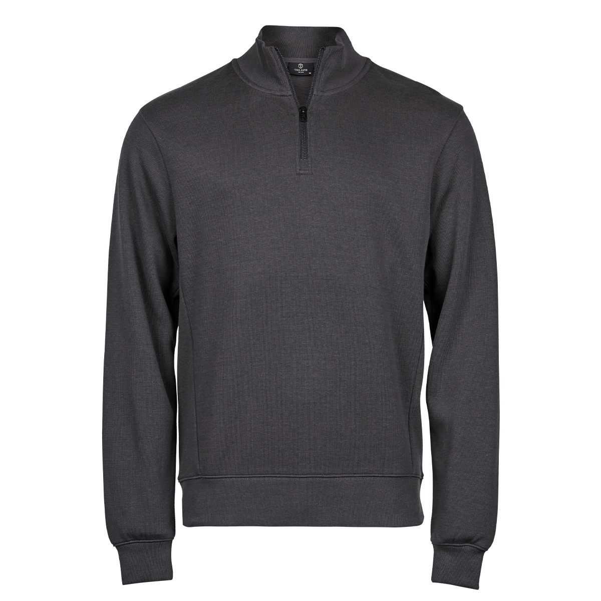 Ribbed interlock half zip