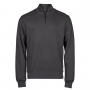 Ribbed interlock half zip