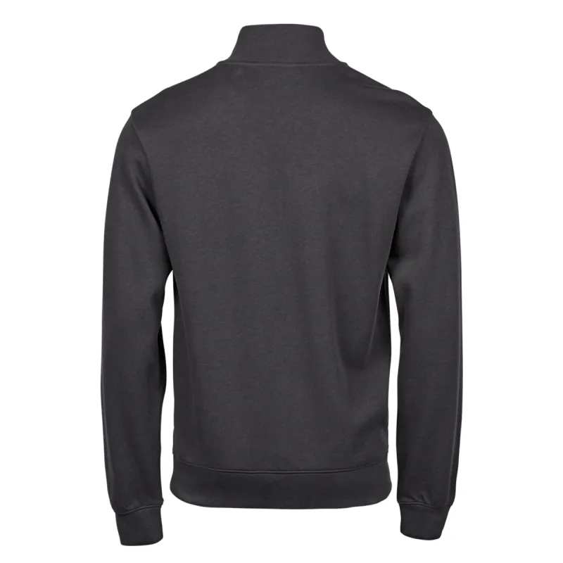 Ribbed interlock half zip
