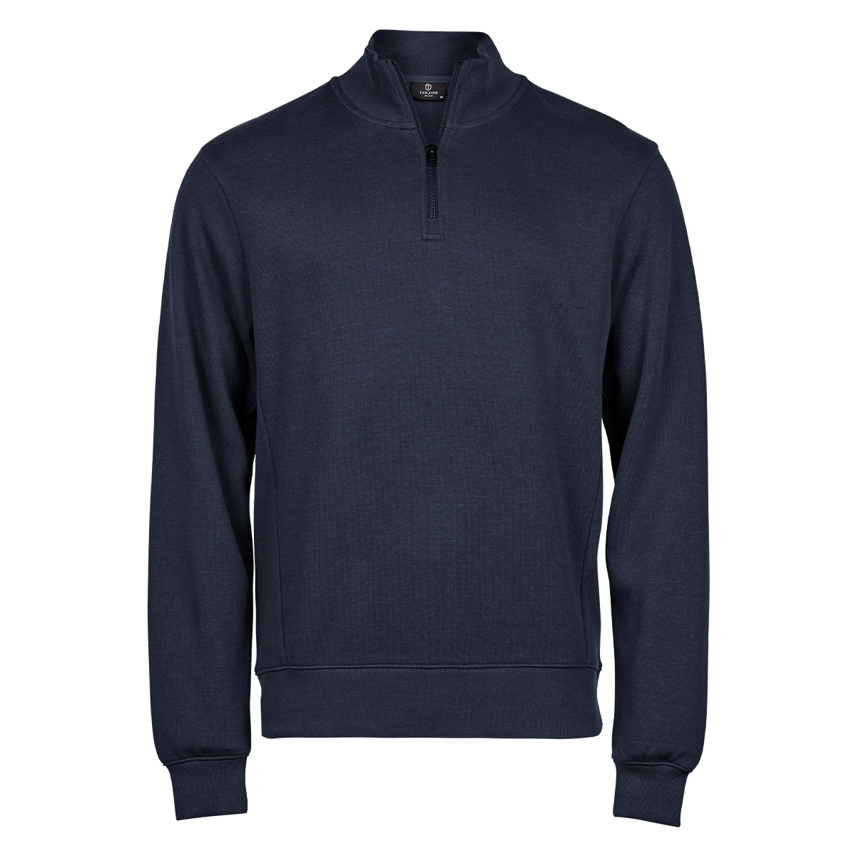 Ribbed interlock half zip