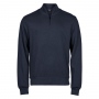 Ribbed interlock half zip