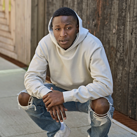 Unlabeled Heavy Loose Fit Hooded Sweatshirt