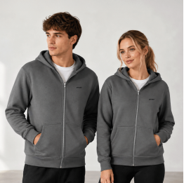 Unlabeled Hooded Full Zip Sweatshirt