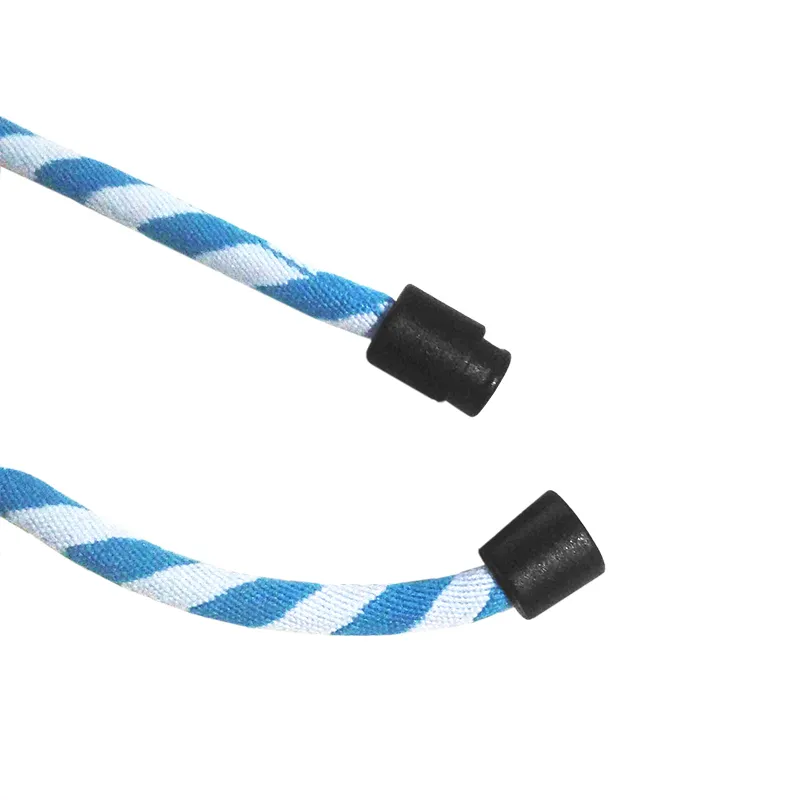 Runda nyckelband med vävd logo