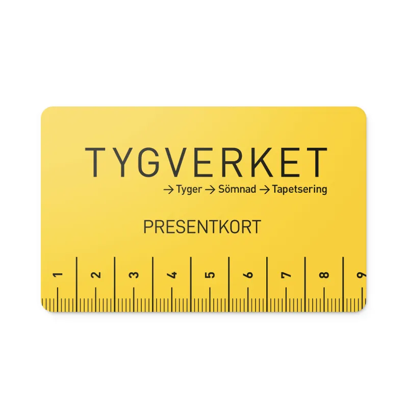Presentkort med tryck