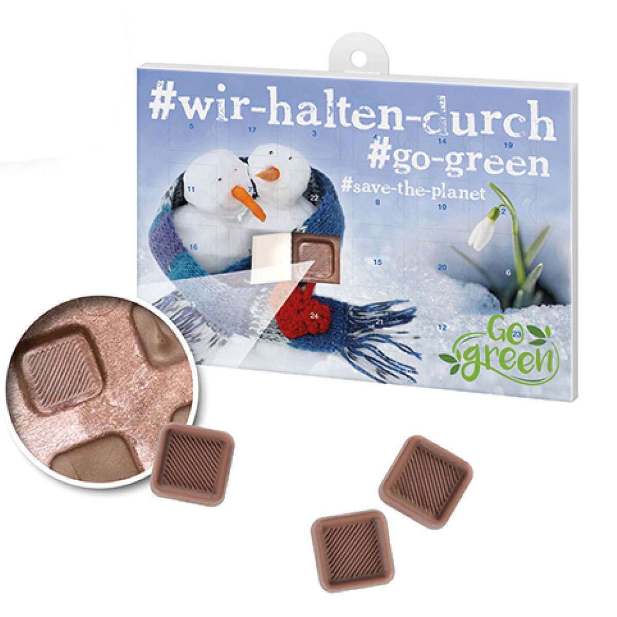 Chokladkalender 48g med tryck (fr. 250 st)